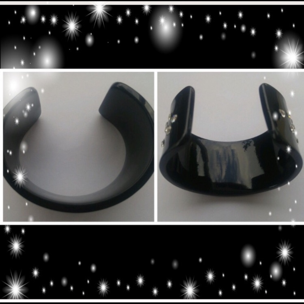 Christian Dior:Authentic 80’s Black Lucite Cuff in EUC! - Picture 2 of 4